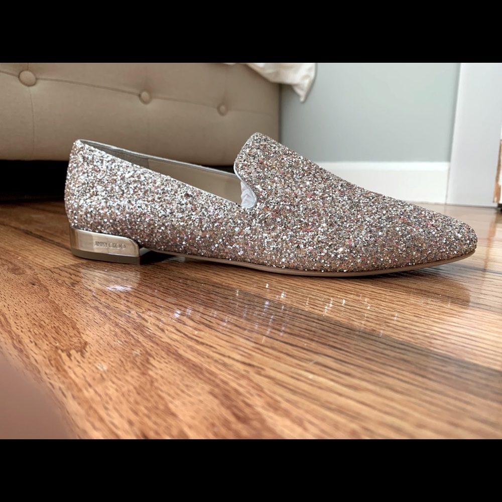 Jimmy Choo Jaida Flat - speckled glitter - Sz 40